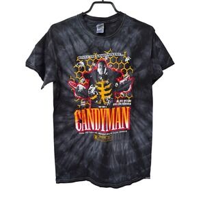 Studiohouse Designs Candyman Horror Movie Graphic Tie Dye T-Shirt Black S